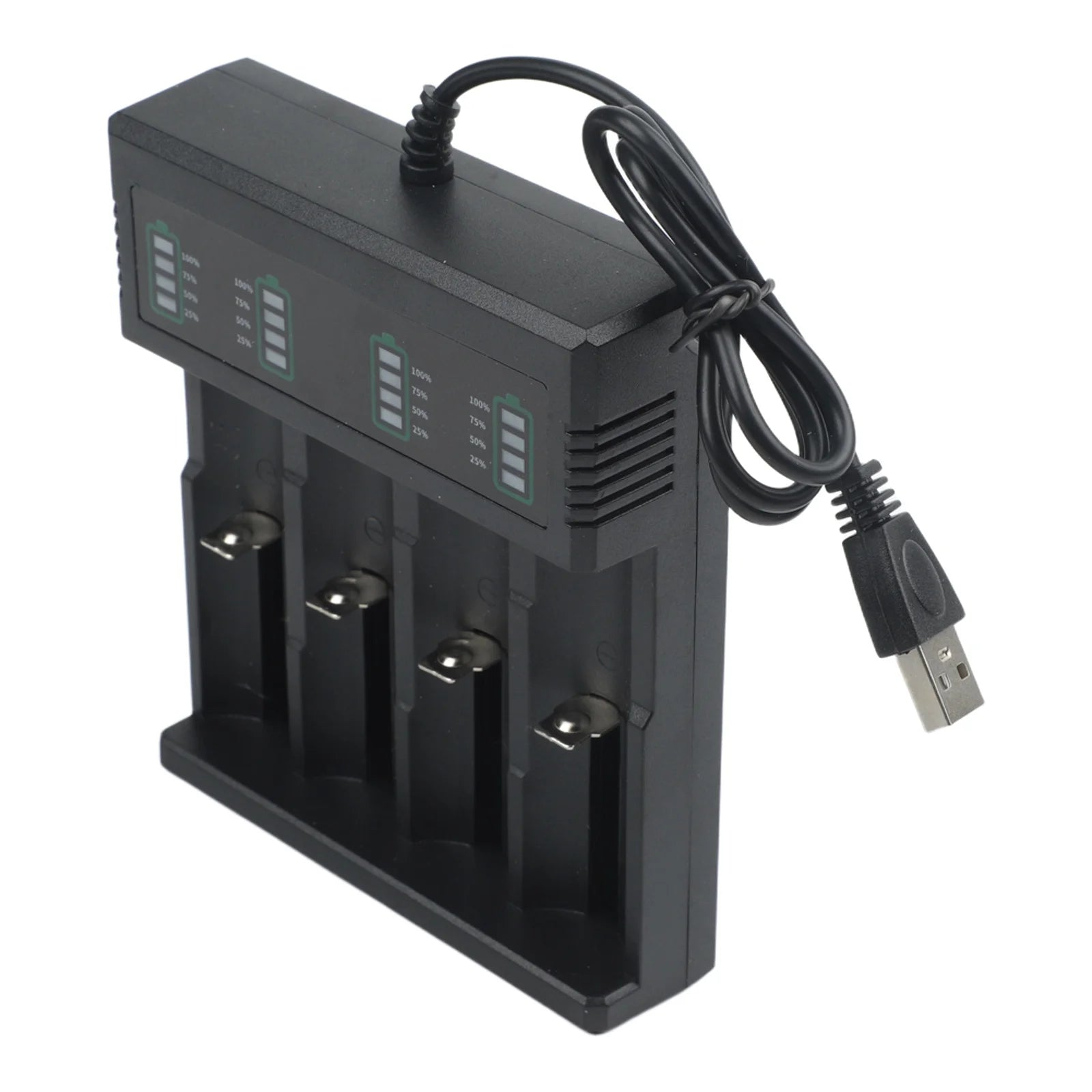 1/2/4Slot USB Smart Battery Charger For 21700 14500 18500 26650 Lithium Battery With LED Indicator Battery Charger Oasis Select