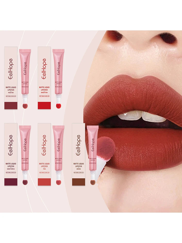 EELHOPE Matte Liquid Lipstick Long Lasting High Pigment Reduce Lip Lines Remove Dark Care Lightweight Quick Dry Waterproof Oasis Select