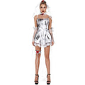 Halloween Ghost Bride Zombie Costume – Vampire Cosplay Dress Set Halloween Costume Set Oasis Select Silver XL