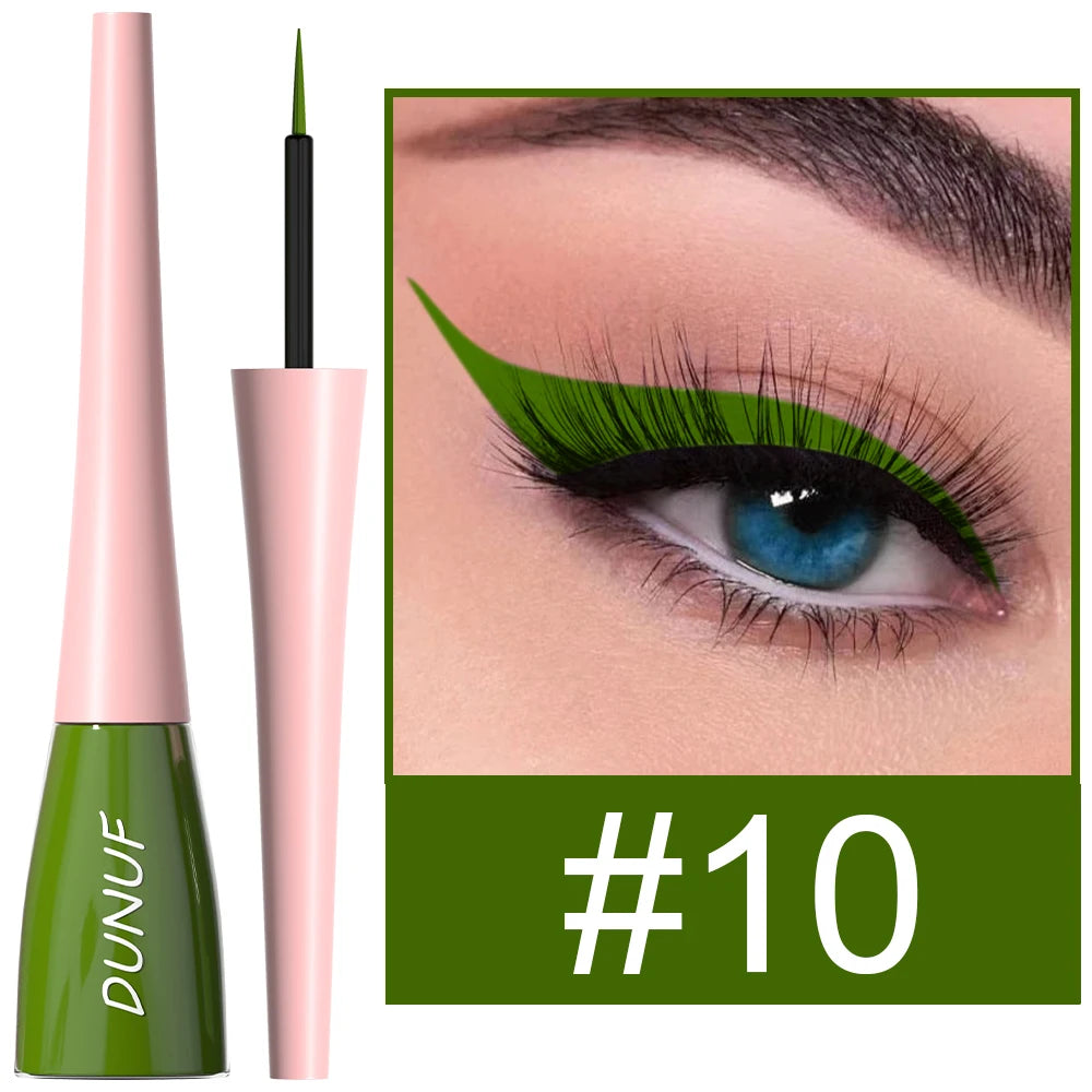 DUNUF 1 Pcs Waterproof Long-Wearing Liquid Eyeliner - Smudge-Resistant, Transfer-Proof, Perfect For Creating Dramatic Looks Oasis Select 10