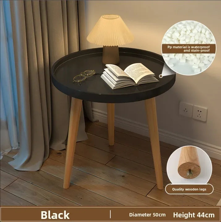 Multi-functional Nordic Small Round Table Coffee Sofa Side Balcony