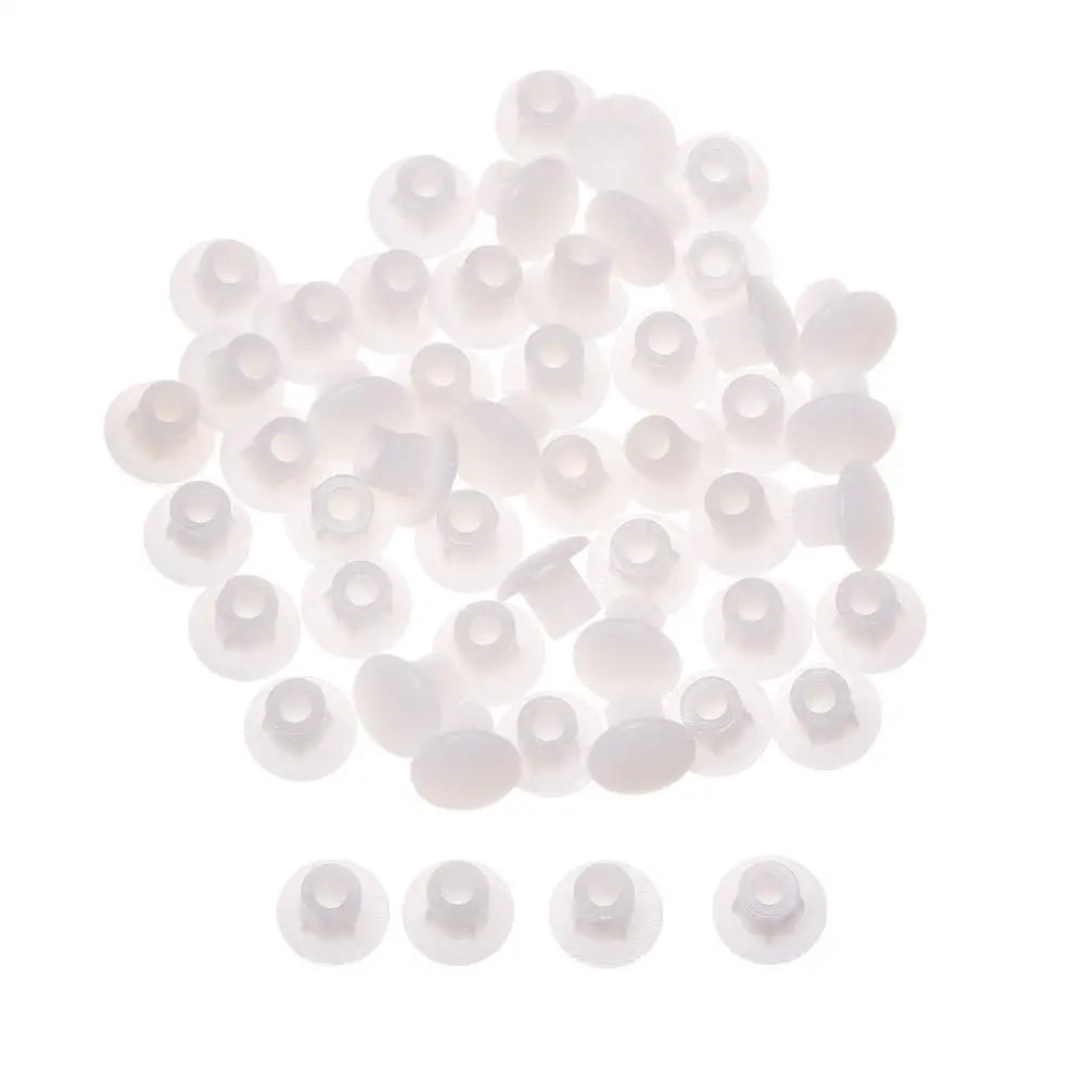 50Pcs Practical Exterior Hole Ornament Hardware Screw Decor Furniture Hole Covers Protective Cap Dust Plug Stopper Oasis Select 5mm-white