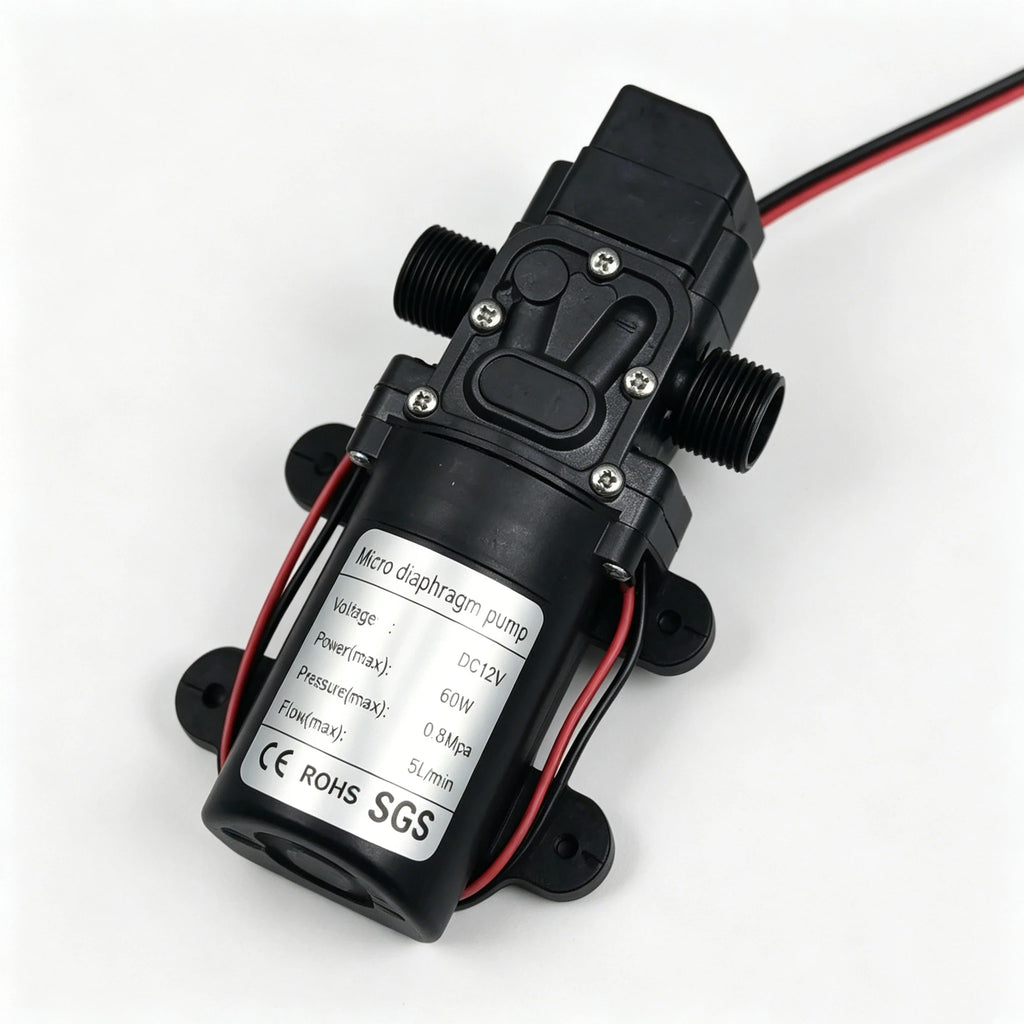 Mini Electric Diaphragm Pump 120PSI 60W 5L/Min High Pressure DC 12V Self-Prim Ing for Water Washing Machine Pesticide Spraying Oasis Select