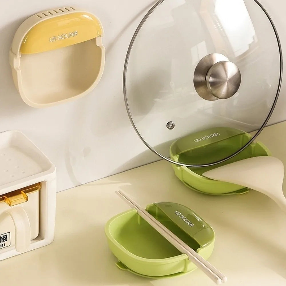 Silicone Suction Cup Pot Lid & Spoon Holder | Heat-Resistant