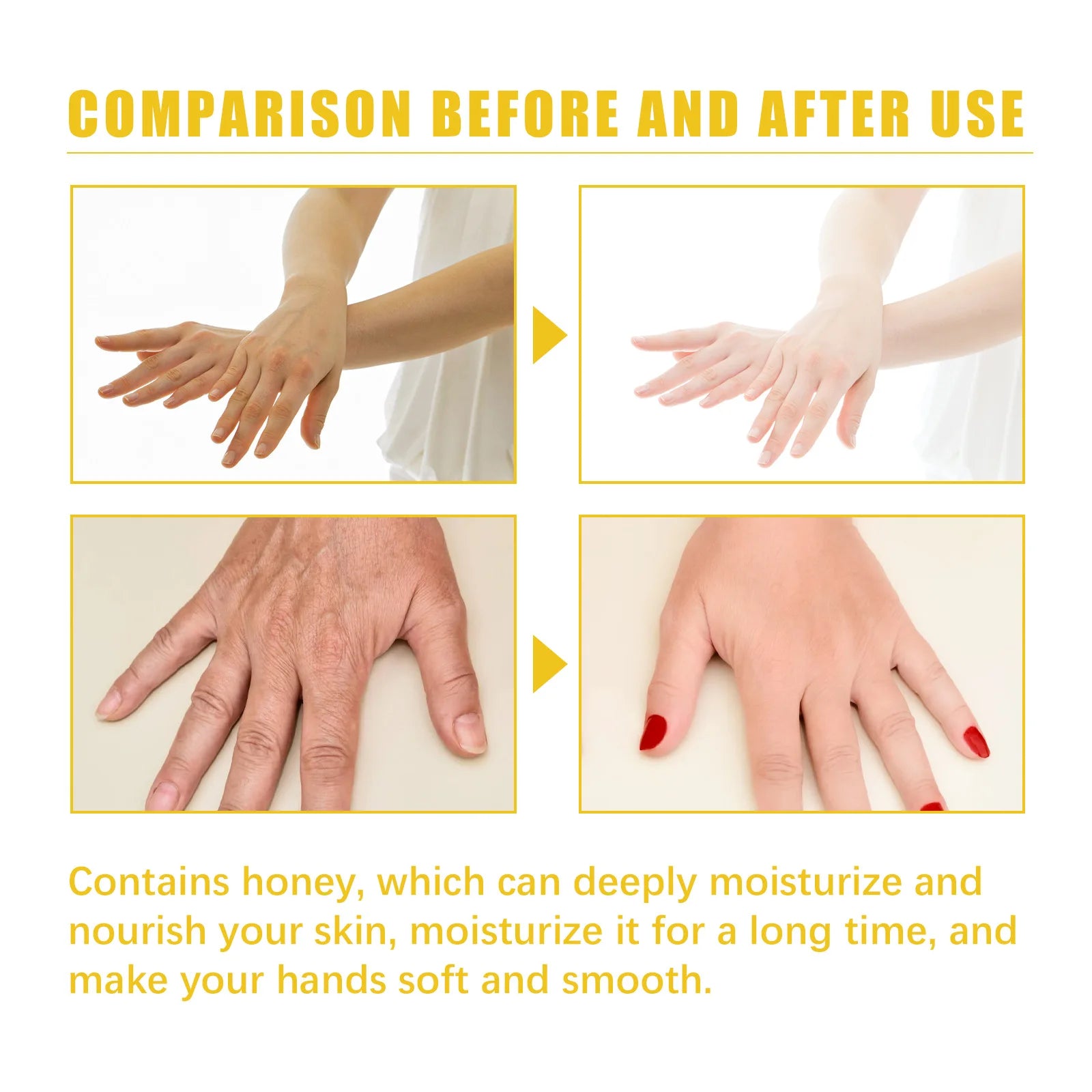 Milk Honey Hand Wax Moisturizing Nourishing Hand Mask Tender Skin Improve Drying Dull Cracked Skin Brightening Hand Care Oasis Select