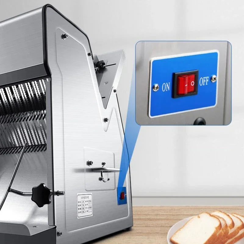 Commercial Electric Bread Slicer – 31-Slice Stainless Steel 370W