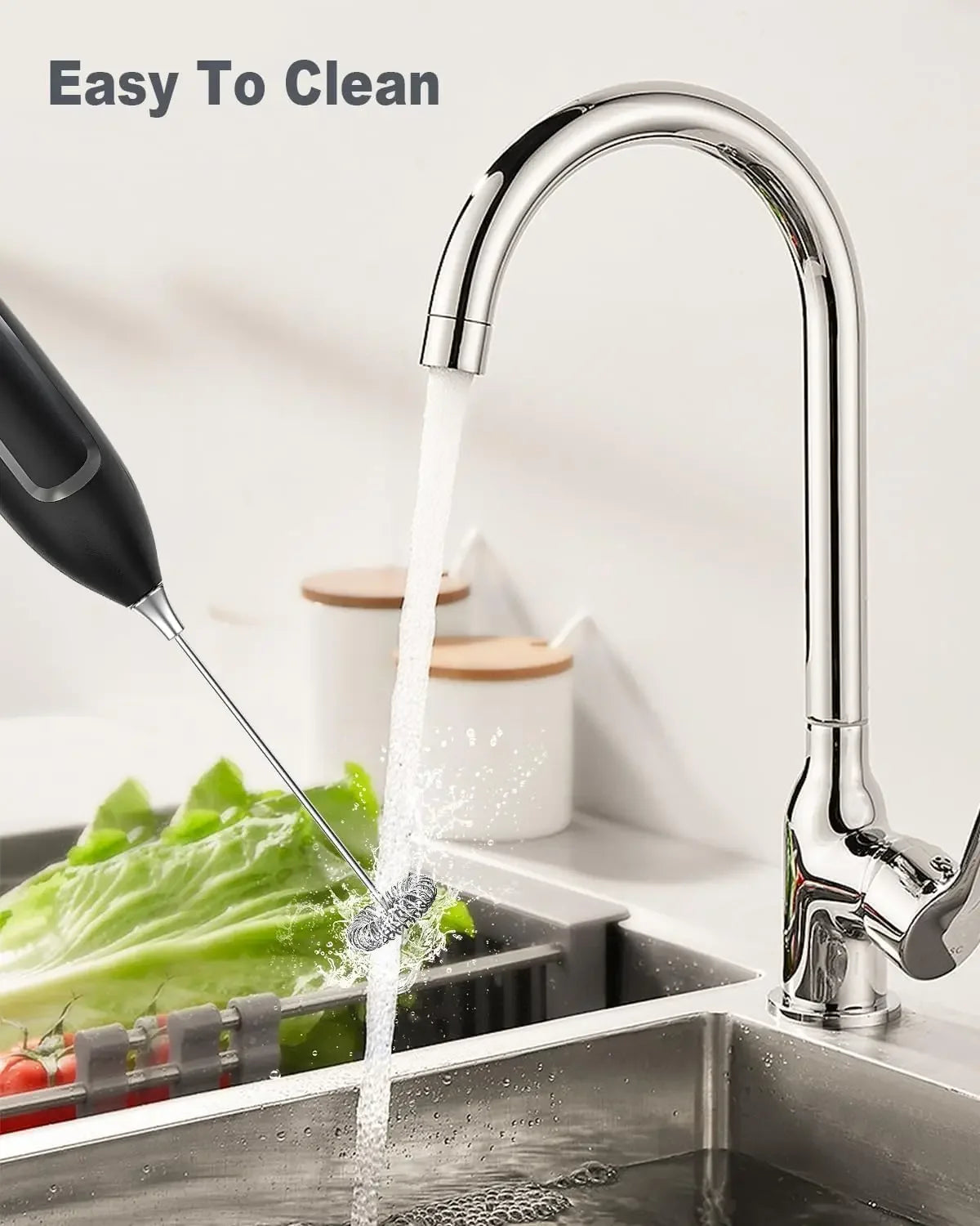 Handheld Electric Milk Frother Wand | Coffee Latte Matcha