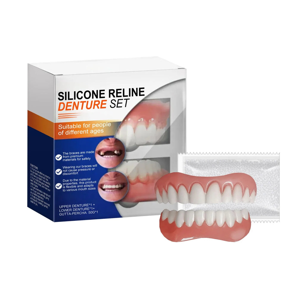 New Denture Silicone Kit Denture Silicone Liners Soft Denture Kit Soft Denture Kit Teeth Upper And Lower Set Easy Use Oasis Select