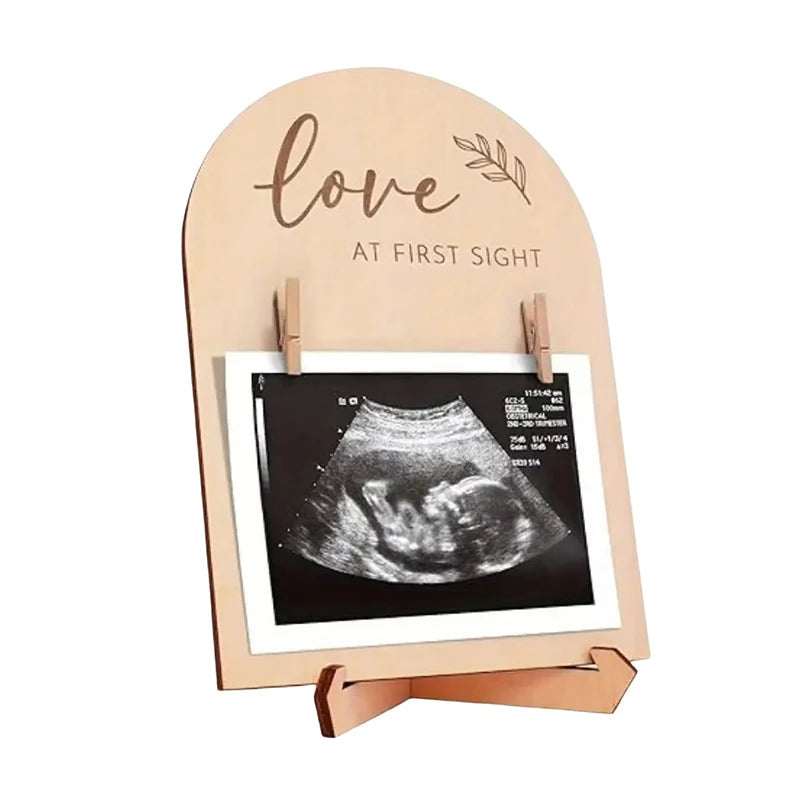New Sale 1 Set Expectant Mothers To Announce Pregnancy Or Baby Birth Ornament Wooden Ultrasonic Photo Frame Oasis Select