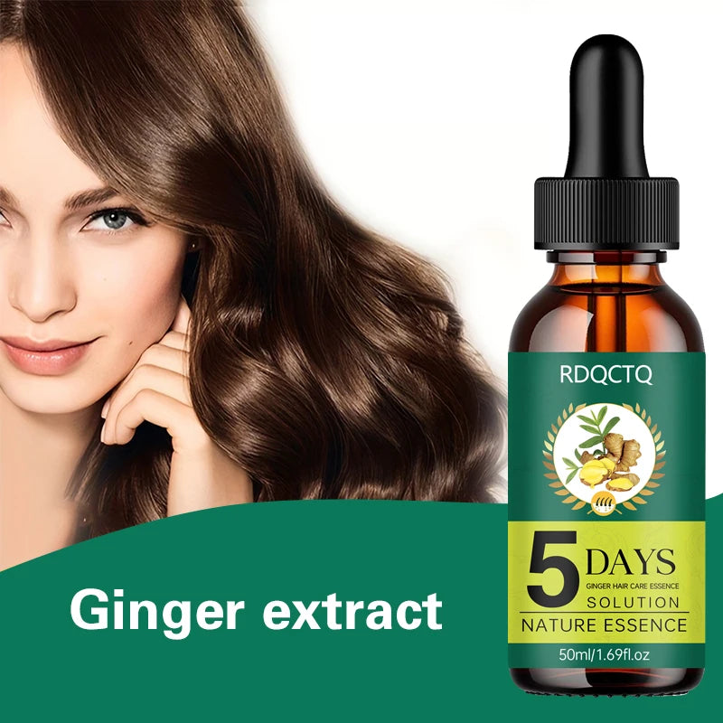 5-Day Ginger Hair Serum – Frizz Control & Shine Boost