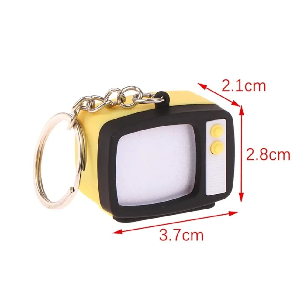 Creative Retro Television Keychain Miniature Television Tv Keychain Pendant Creative Children Model Led Keychain Home Oasis Select