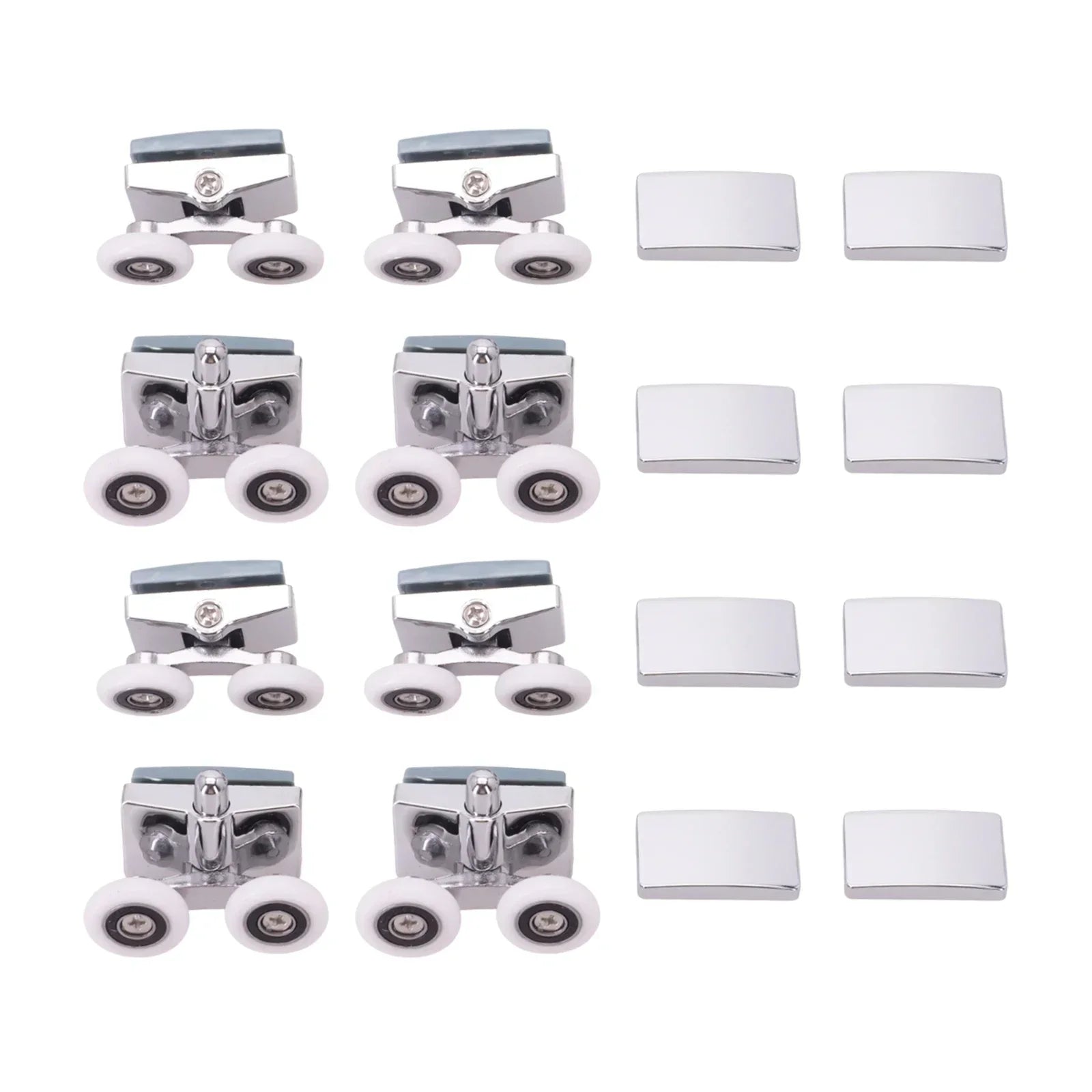 ABS Door Hardware Sliding Door Pulleys Silent Sliding Mechanism Smooth Operation Versatile Compatibility Chrome Oasis Select