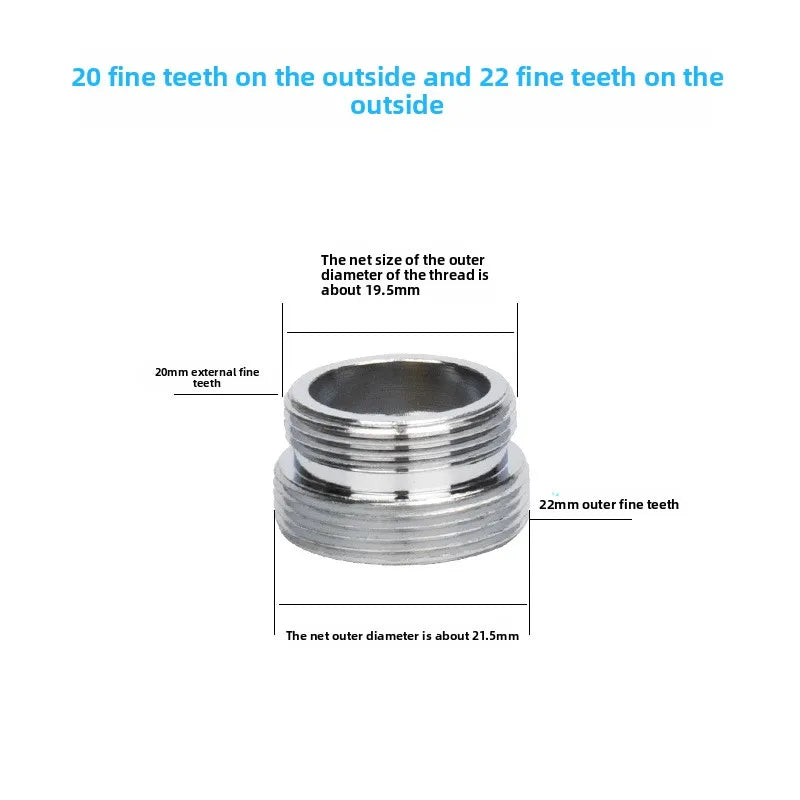 Faucet Adapter 22 Turn 16 18 20 22 24 26 28 30 32mm Internal and External Fine Tooth Faucet Conversion Thread Accessories Oasis Select K