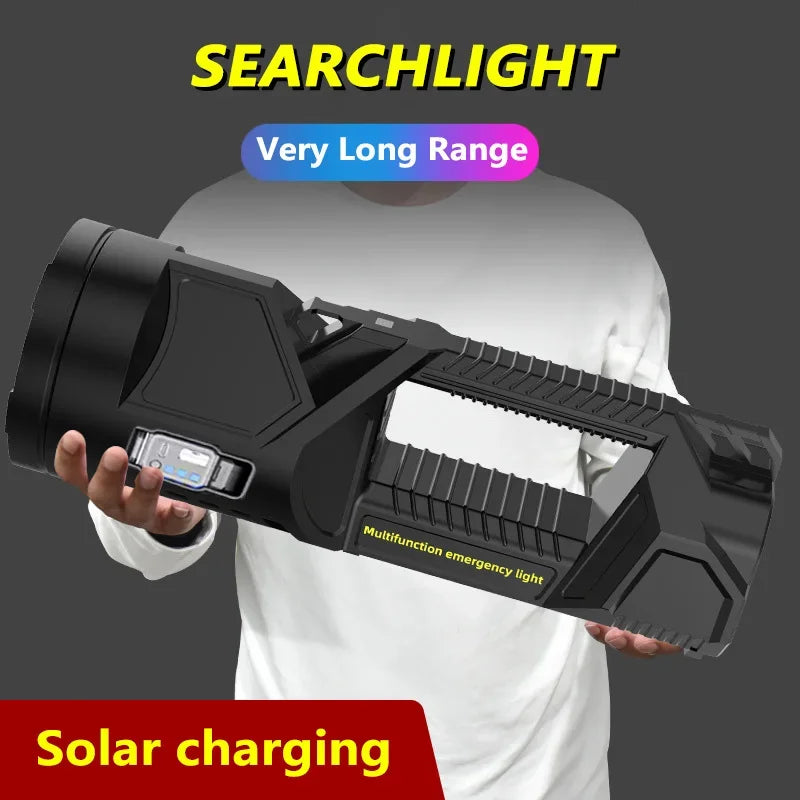 POCKETMAN XHP70 Solar LED Searchlight – USB Rechargeable Lantern