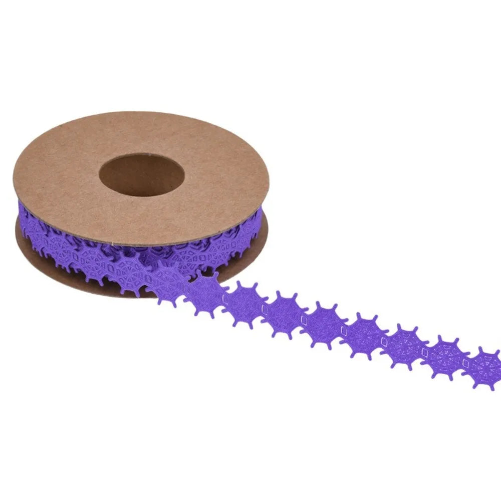 Embossed Design Halloween Ribbon 10m Length Handmade Pumpkin Ribbon DIY Ribbon Polyester Material Ghost Ribbon Gift Wrapping Oasis Select Purple