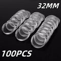 100Pcs Transparent Clear 32mm Coin Storage Boxes Collection Holder Containers Gifts Capsules Portable DIY Round Coin Holder Oasis Select China Mainland