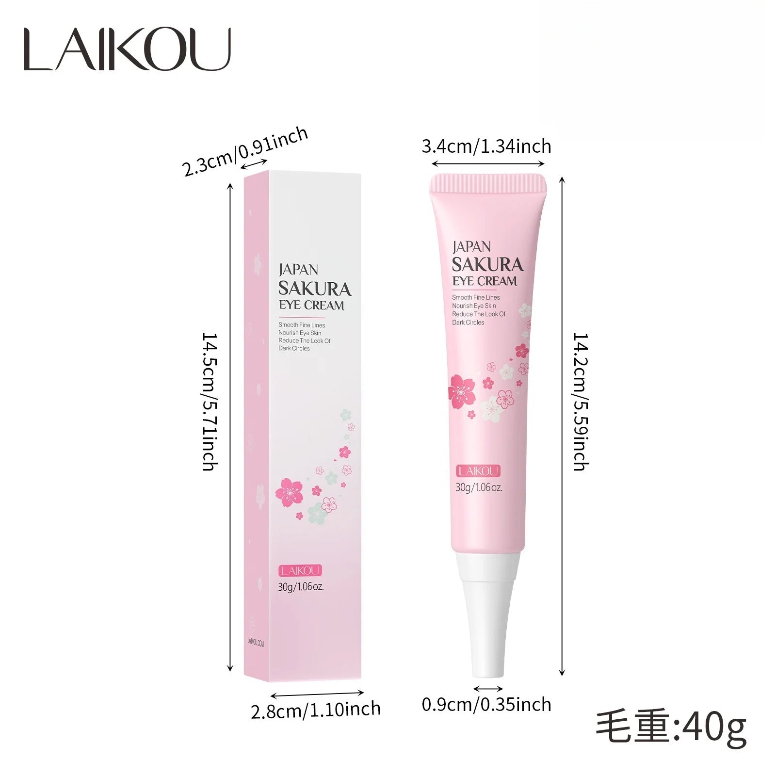 LAIKOU Japan Sakura Eye Cream 30g – Brighten & Moisturize