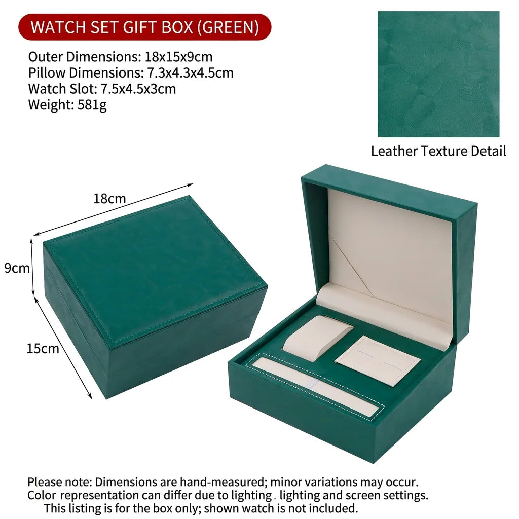 PU Leather Watch & Jewelry Organizer Box | Multi-Compartment