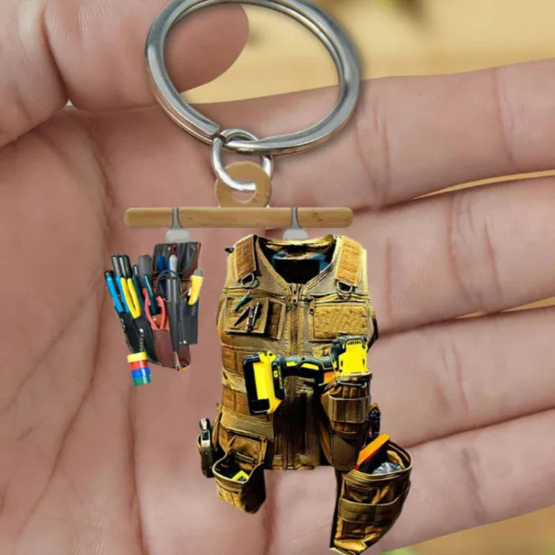 50PCS Acrylic Keychain Unique Electrician Tool Keyring Electrician Tool Bag Hanging Pendant Decoration Bag Accessories Gift Oasis Select Style D 50PCS