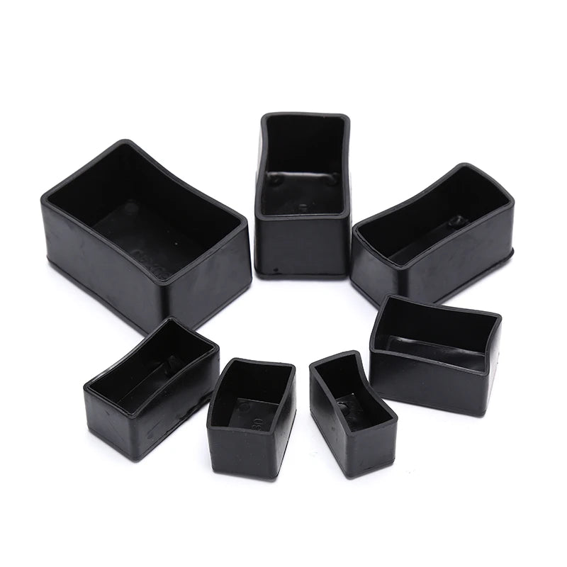 8pcs Rectangle Silicone Chair Leg Caps Non-slip Table Foot Cover Socks Protector Oasis Select