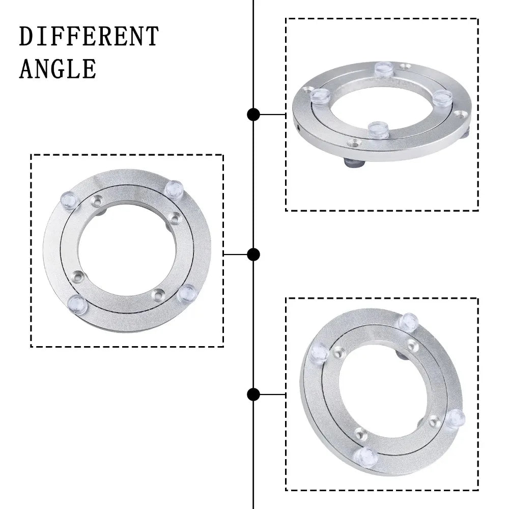New Rotating Bearing Turntable Round Heavy Duty Bearing Plate Base Rust Resistant Smooth Table Turntable Kitchen Hardware Oasis Select