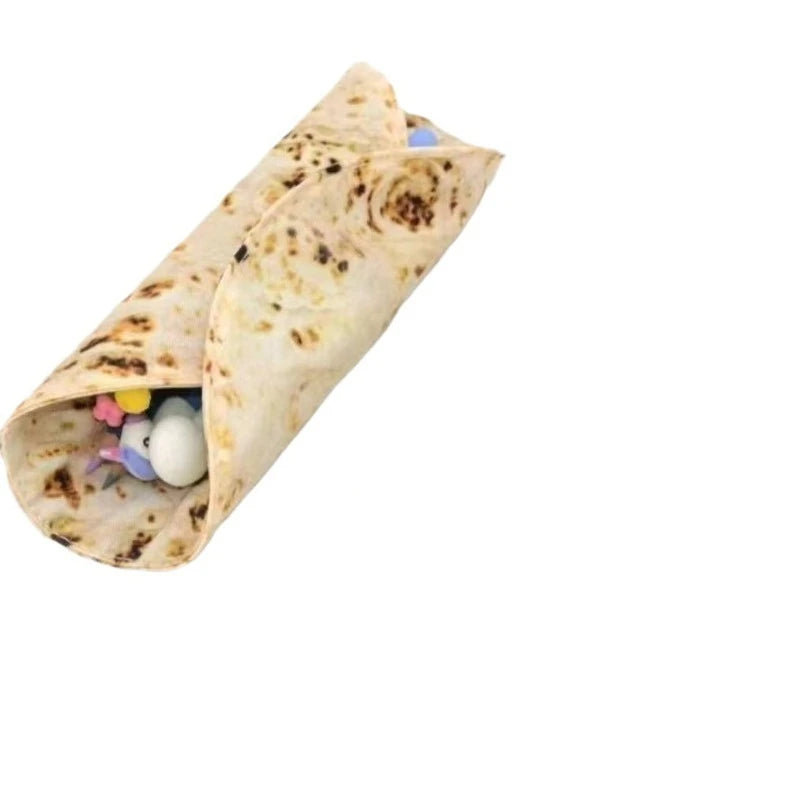 Faux Pancake Stationery Organizer Whimsical Burrito Pencil Case Holder Fun Stationery Organizer for School Supplies Oasis Select 1pcs