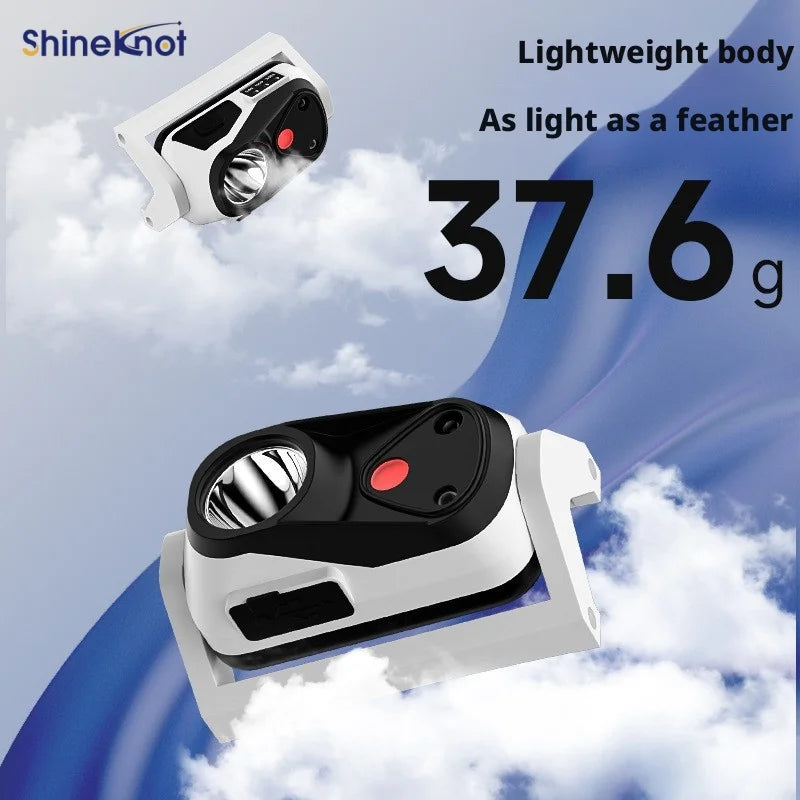 SHINEKNOT Rechargeable Induction Headlamp | 5W XPG 180° Beam