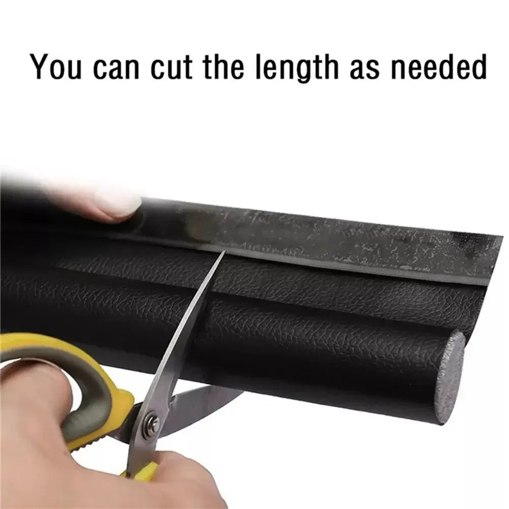 New Leather Door Seal Strip Windproof Foam Sound Insulation Sealing Strip Warm Multifunctional Door Joint Sealing Strip Door Oasis Select