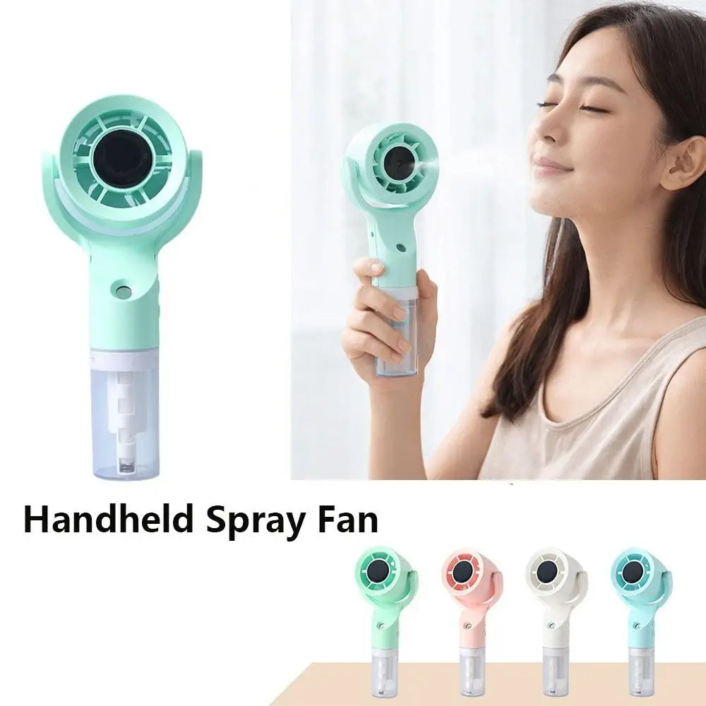 Portable Water Mist Fan Mini Handheld Fan USB Charging 4 Speeds Hanging Neck Spray Fans Portable Personal Hand Held Small Fan Oasis Select