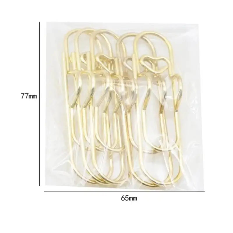 5Pcs Multi-functional Pen Clips, Heart Shaped Paper Clip Pen Holders Notebook Fastener Accessories Fixed Pen Clips Oasis Select Gold
