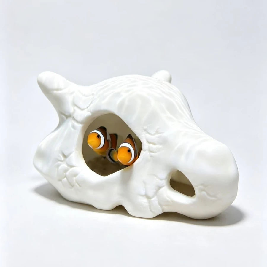 Fish Tank Anime Style Skull Decoration Ocean Display Submerged Decoration Fish Shrimp Shelter Aquarium Safe Home Decorations Oasis Select