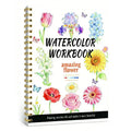 Spiral Bound Watercolor Flower Workbook Thick Paper Easy Guides For Beginners Daily Art Practice Oasis Select A1