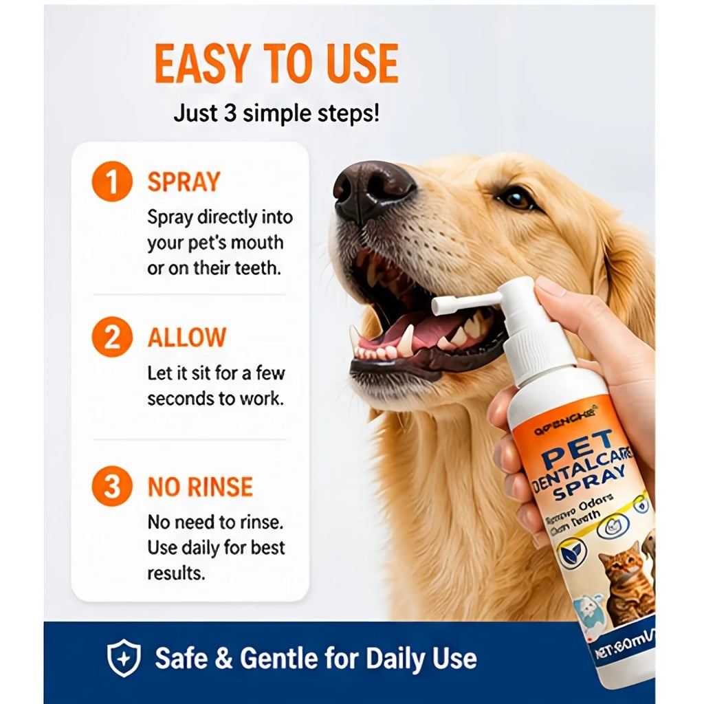 Natural Formula Pet Breath Freshener Spray Dog And Cat Oral Care Mist Daily Oral Hygiene Gentle Non-Irritating Oasis Select