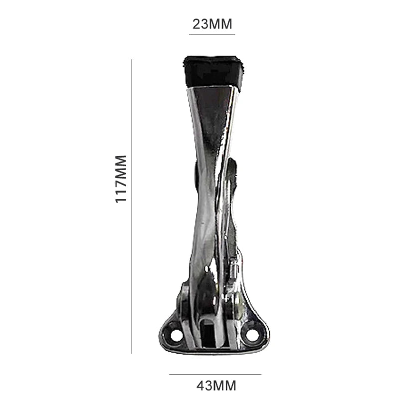 Heavy Duty Zinc Alloy Floor Door Stop with Adjustable Rubber Tip
