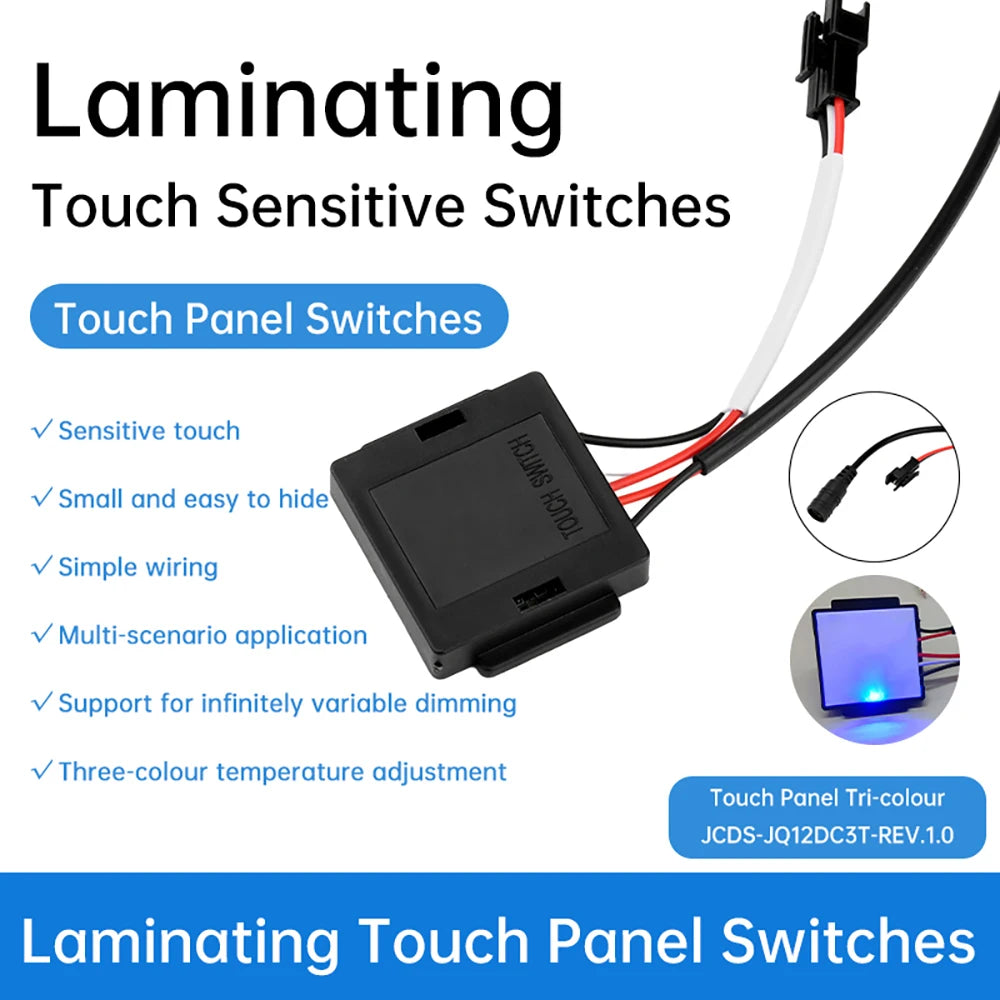 DC 5-12V 3A 36W Intelligent Touch Switch LED Light Dual Color Temperature Adjustment Compact Touchpad Switch Oasis Select