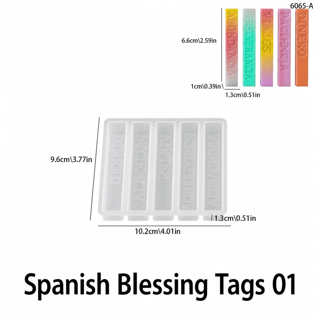 Spanish Blessing Mold Versatile Silicone Mold Candle Mold Handmade For Handmade Art Courses Home Blessing Gifting Oasis Select White