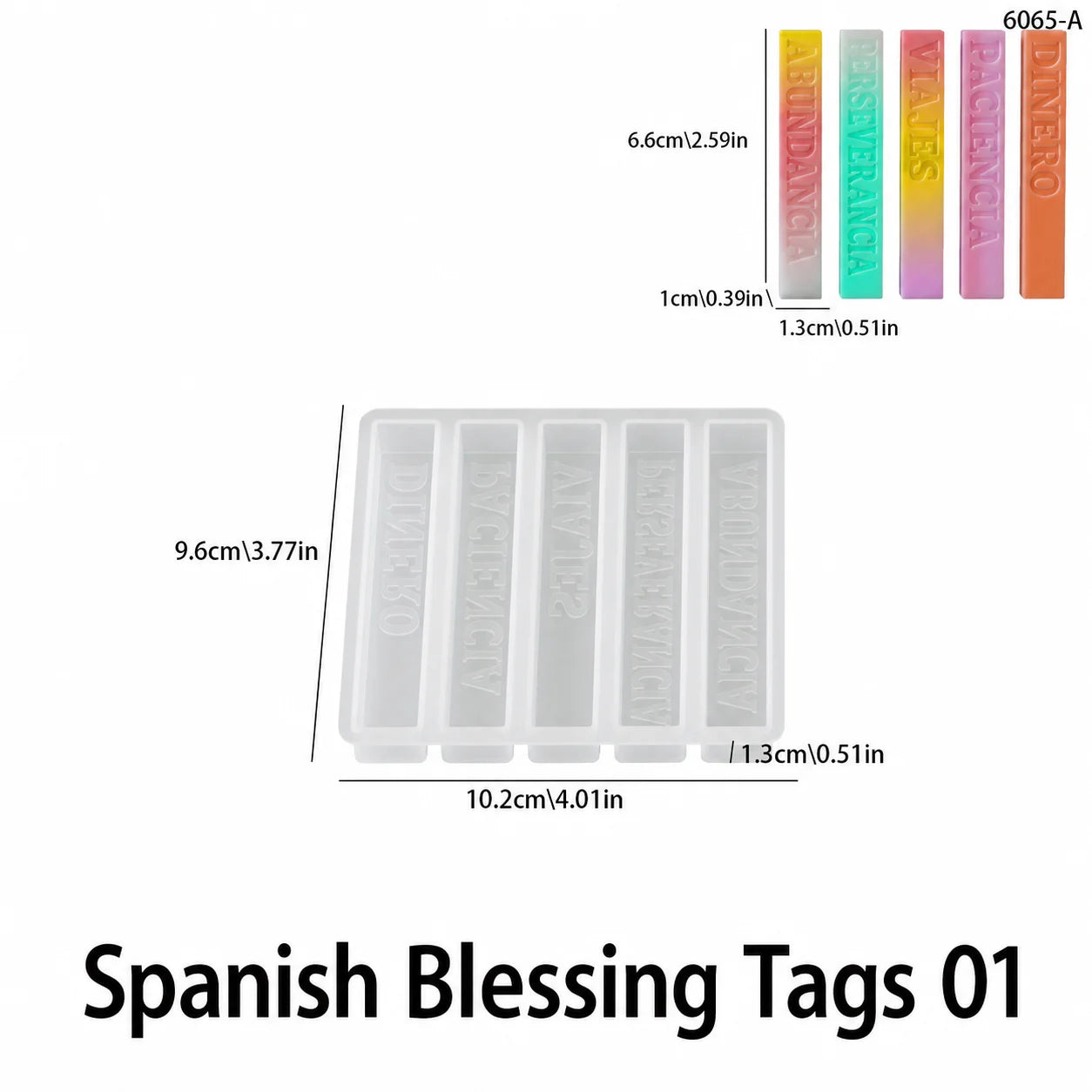 Spanish Blessing Mold Versatile Silicone Mold Candle Mold Handmade For Handmade Art Courses Home Blessing Gifting Oasis Select White