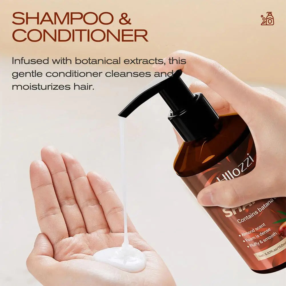 Batana Strengthening Hair Shampoo Conditioner Anti Frizzy Moisturizing Scalp Soften Hair Smoothing Repair Damaged Hair Care Set Oasis Select