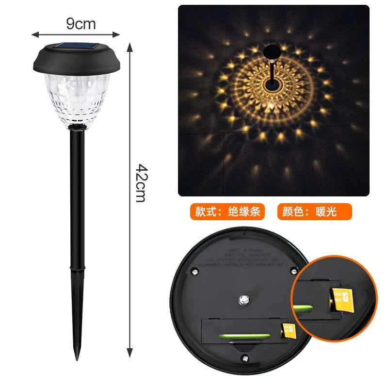 Solar Lawn Lights, Outdoor Waterproof Garden Lights, Garden Landscape Decoration Atmosphere LED Ground Insert Lights Oasis Select