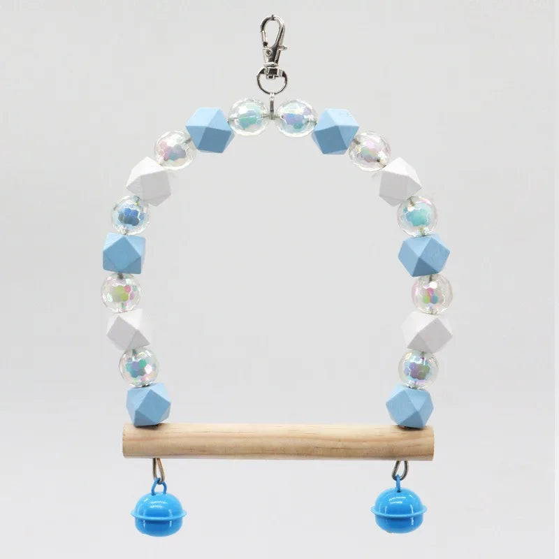 Colorful Parrot Swing Toys Set Bird Cage Accessories, Bird Play Stand for Parakeet Cockatiel Lovebird Bird Accessories Oasis Select