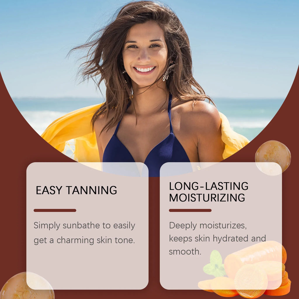 Carrot Intensive Tanning Gel Face Body Tan Enhancer Moisturizing Sunbathing Bronze Glow Skin Tanning Gel For Sunbeds Outdoor Sun Oasis Select