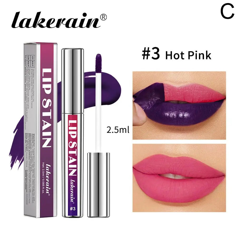 Lip Liner Stain, Peel Off Lip Liner & Lip Gloss, Long Lasting Waterproof Matte Color and Glossy Shine, Transfer-Proof Lip Makeup Oasis Select 03 Hot Pink