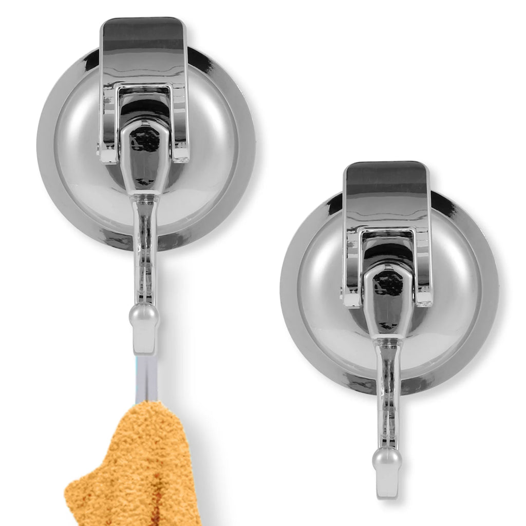 2PCS Heavy Duty Suction Cup Hooks,Strong Vacuum Shower Hooks for Bathroom Kitchen, No Drill Wall Hangers Super Suction Wall Hook Oasis Select