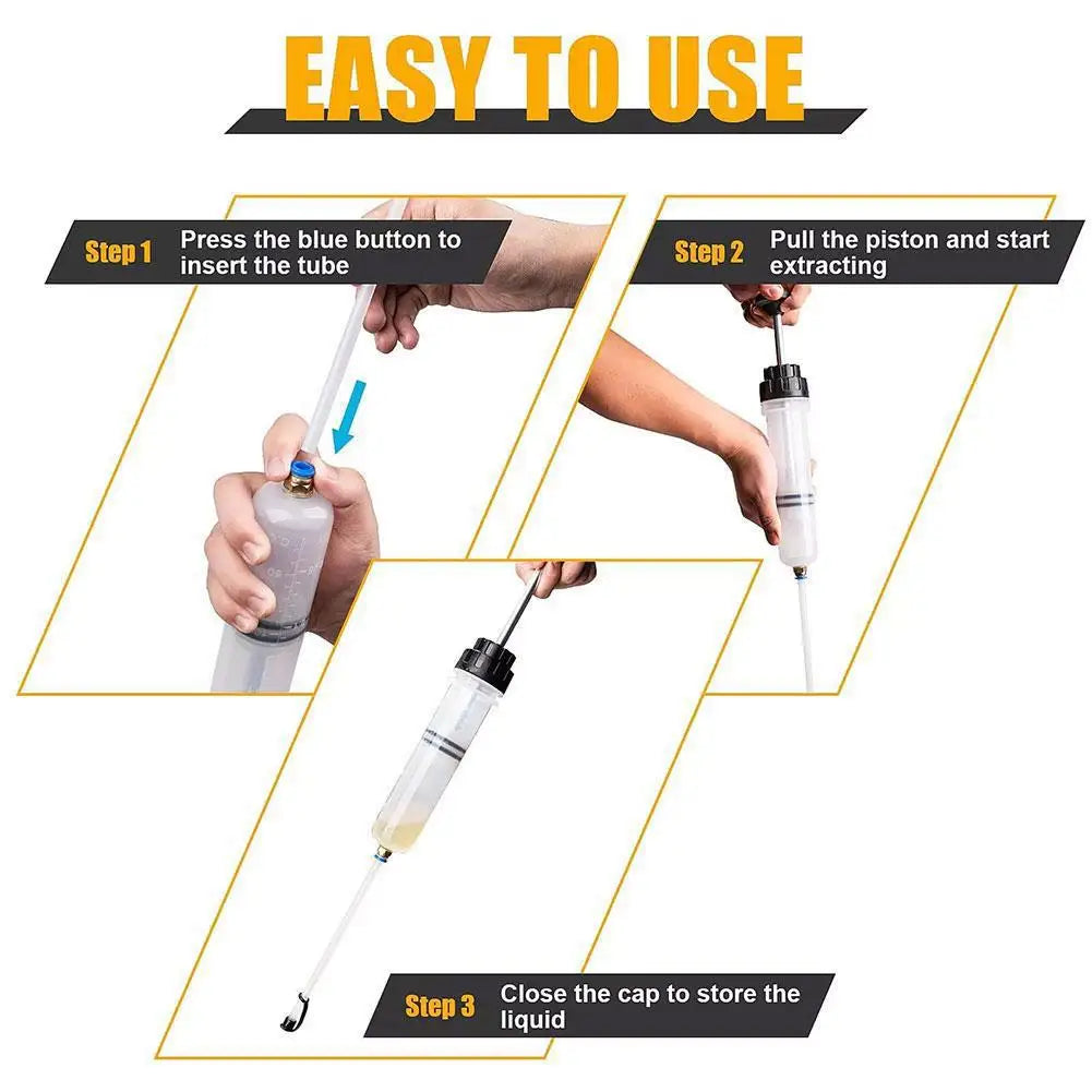 Manual Oil Fluid Extractor Syringe Pump – 200cc & 500cc