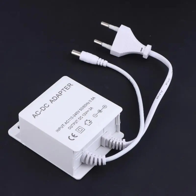 AHD Camera Charger adapter with AC100V-240V Input; Waterproof DC12V 2A EU Plug for Security Surveillance Oasis Select