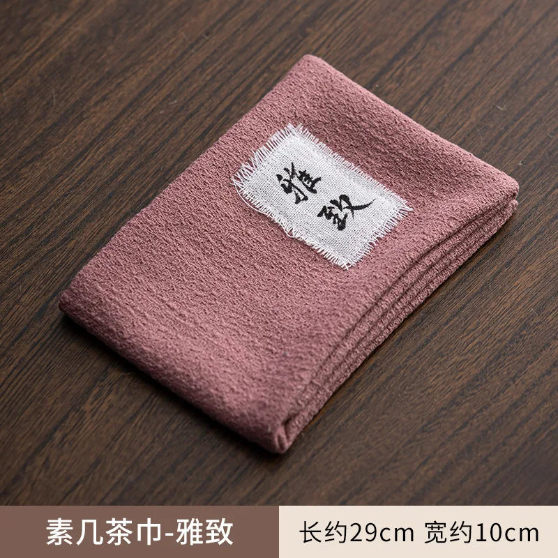 Absorbent Cotton Linen Tea Towel Tea Cloth Home Chinese Creative Tea Mat Tablecloth Tea Table Cloth Tea Mat Tea Ceremony Oasis Select Tea Towel - Elegant