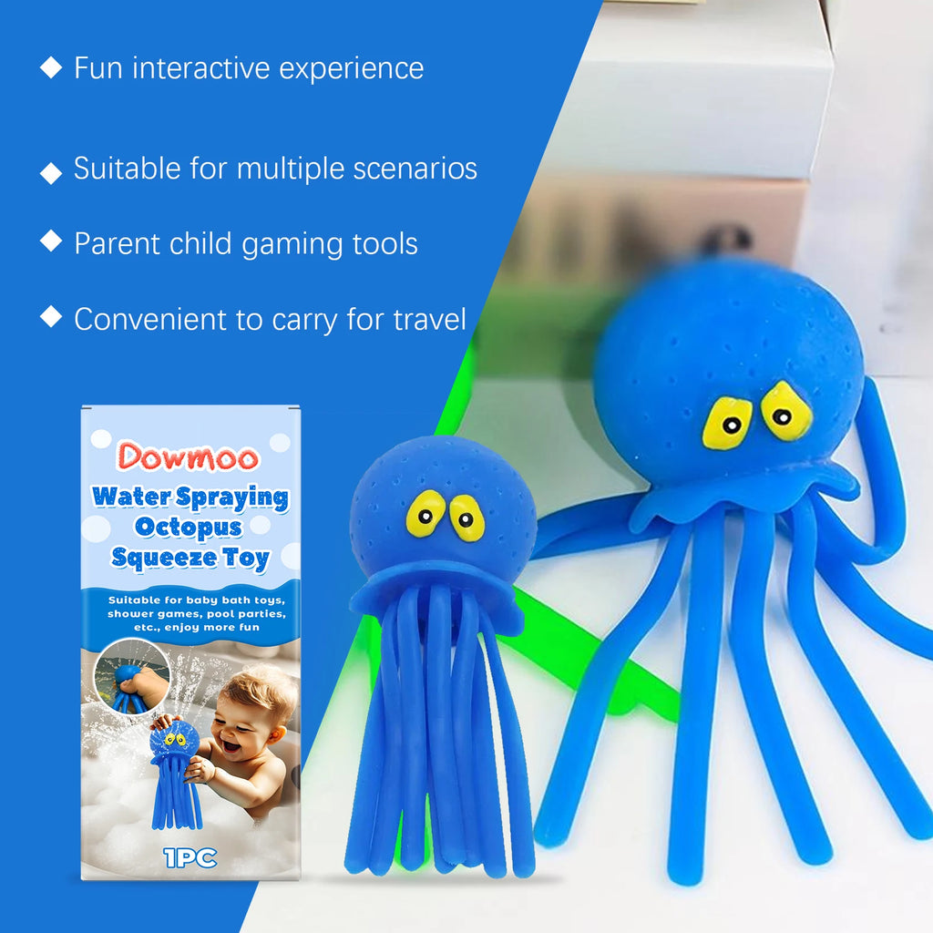 Squirt Octopus Squeeze Toy Outdoor Water Fun Interactive Game Play Pool Bathtub Bath Portable Party Supplies Gift Oasis Select