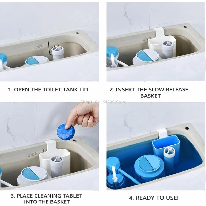 Toilet Bowl Cleaner Buffer Box,Toilet Solid Dispenser-Tank Replacement Part,Hanging Slow-Release Dispenser,Extends Cleaning Time Oasis Select