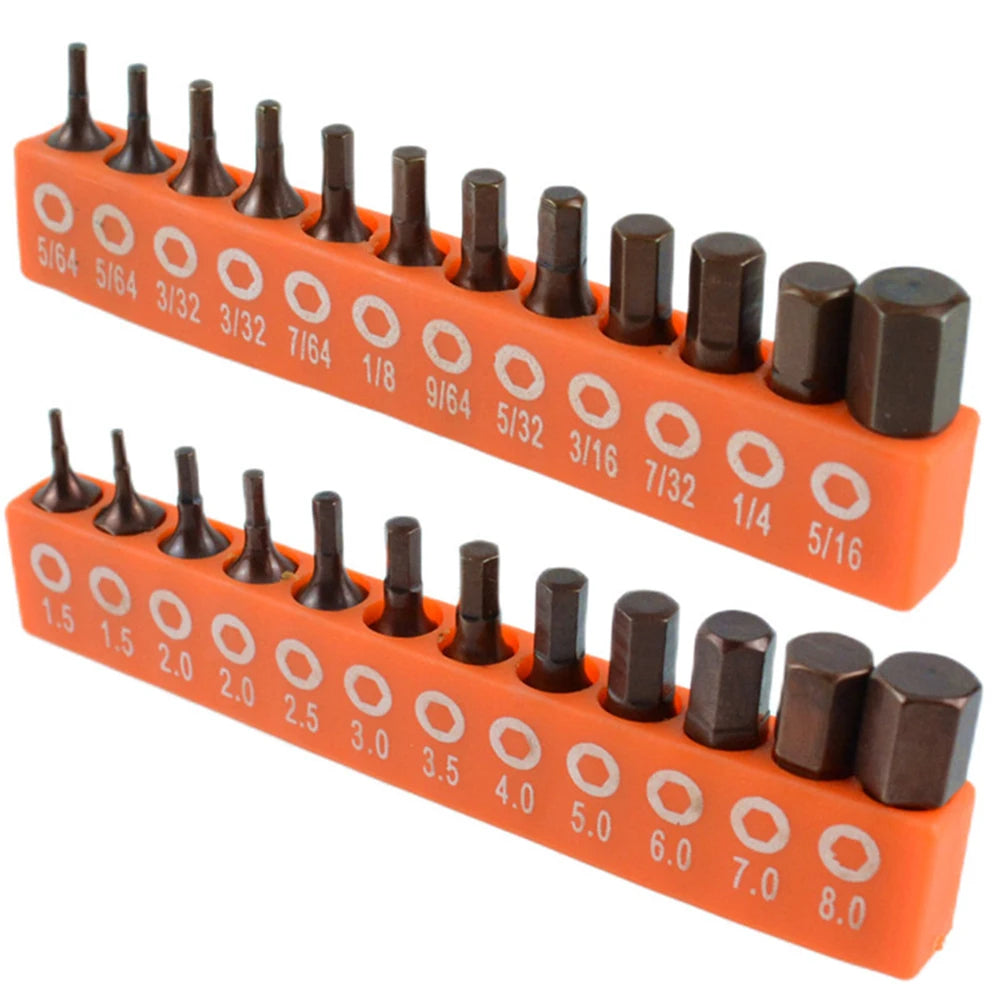12/24pcs 1/4 Screwdriver Bit Set Hexagonal Screwdriver Bit Magnetic Set 25mm Hex Shank Driver Bit With Bit Holder Oasis Select A