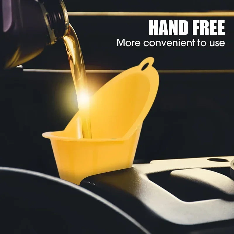 Long Stem Plastic Oil Funnel - Anti-Splash Design for Car & Motorcycle - Durable & Leak-Resistant Refueling Tool Oasis Select
